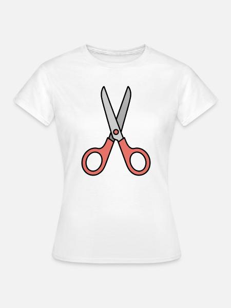 Schere - Comic-Schere - Frauen T-Shirt - Weiß