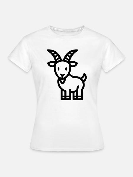 Ziege - Frauen T-Shirt - Weiß