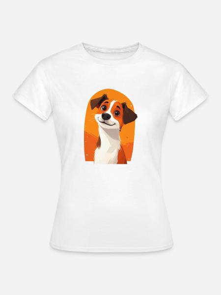 Niedlicher Hund - Frauen T-Shirt - Weiß