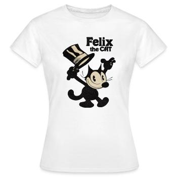 Felix The Cat With Top Hat & Text Est 1919 - Women's T-Shirt - white - Front - AI Model Female 172 dark (172cm)