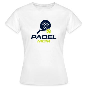 Padel Mom Funny Shirt Gift for Padel Lover - Women's T-Shirt - white - Front - AI Model Female 172 dark (172cm)