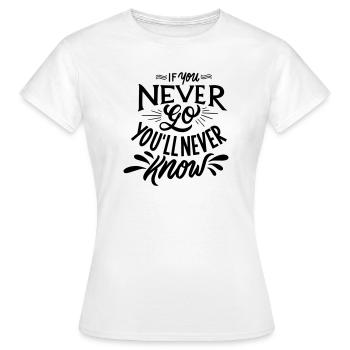 positiver Satz - Frauen T-Shirt - Weiß - Vorne - AI Model Female 172 dark (172cm)