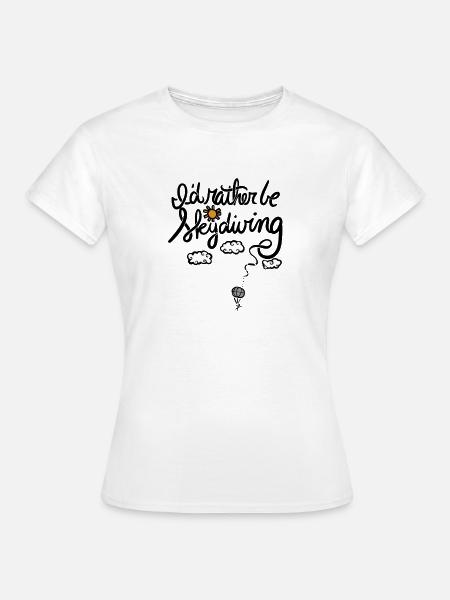Sonne und Wolken Ballon Nachthimmel - Frauen T-Shirt - Weiß