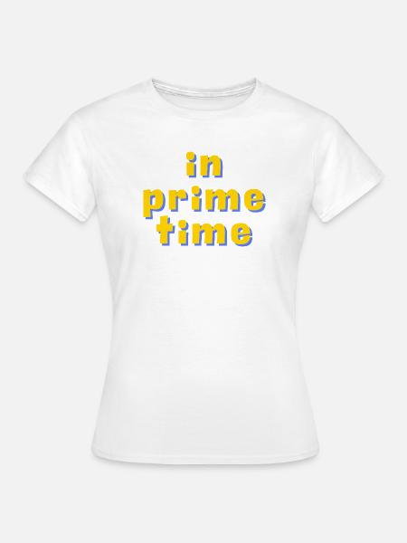 Typographie rétro 3D en prime time - T-shirt Femme - blanc