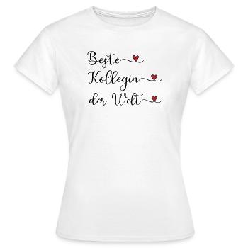 Beste Kollegin der Welt - Frauen T-Shirt - Weiß - Vorne - AI Model Female 172 dark (172cm)