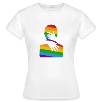 Umarme mich - Frauen T-Shirt - Weiß - Vorne - AI Model Female 172 dark (172cm)