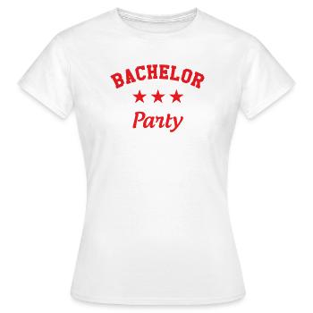 Enterrement Vie de Garçon : Bachelor Party Stars - T-shirt Femme - blanc - Devant - AI Model Female 172 dark (172cm)