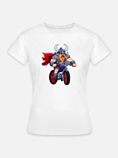 Viking auf Motorrad - Frauen T-Shirt - Weiß