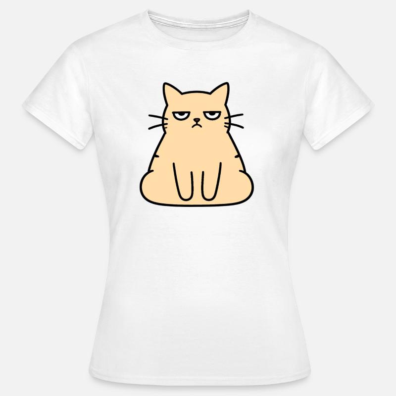 Grumpy Lounge Cat - Women's T-Shirt - white