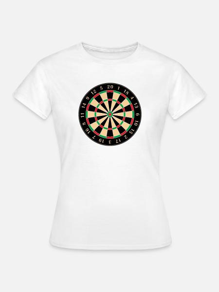 Dartscheibe - Frauen T-Shirt - Weiß