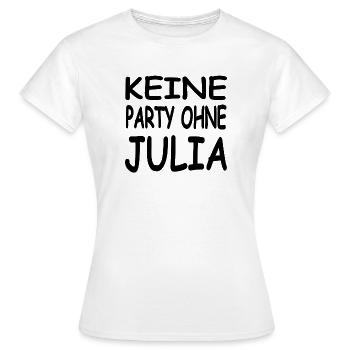 Julia - Frauen T-Shirt - Weiß - Vorne - AI Model Female 172 dark (172cm)