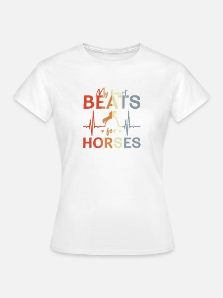 Ich liebe Reiten - Frauen T-Shirt - Weiß