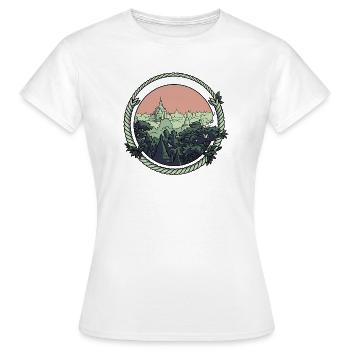 Pagoda Comic Style - Women's T-Shirt - white - Front - AI Model Female 172 dark (172cm)