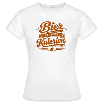 Bier hat keine Kalorien - Frauen T-Shirt - Weiß - Vorne - AI Model Female 172 dark (172cm)