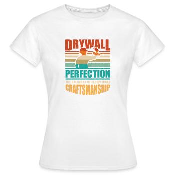 Constructeur de plaques de plâtre Installateur de plaques de plâtre - T-shirt Femme - blanc - Devant - AI Model Female 172 dark (172cm)