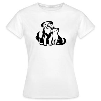 Pets - Women's T-Shirt - white - Front - AI Model Female 172 dark (172cm)
