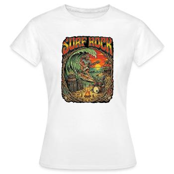 Surf Rock Beach Party - Frauen T-Shirt - Weiß - Vorne - AI Model Female 172 dark (172cm)