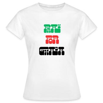 BETE FÜR GWADA - Frauen T-Shirt - Weiß - Vorne - AI Model Female 172 dark (172cm)