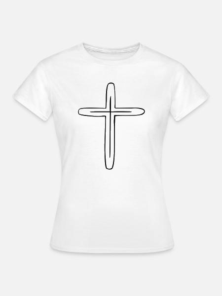 Kreuz - Frauen T-Shirt - Weiß