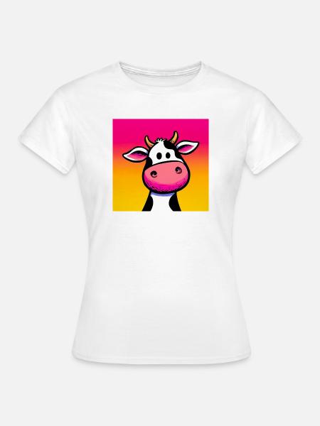 Kuh - Frauen T-Shirt - Weiß