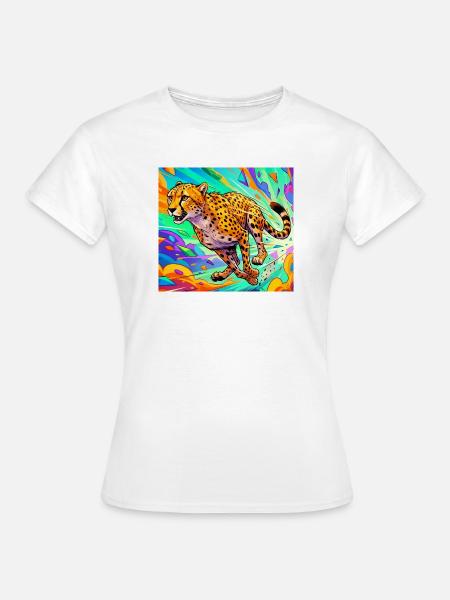 Gepard - Frauen T-Shirt - Weiß