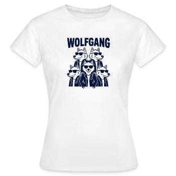 Jeu de mots drôle avec Wolfgang Bande - T-shirt Femme - blanc - Devant - AI Model Female 172 dark (172cm)