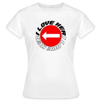 Je l’aime - T-shirt Femme - blanc - Devant - AI Model Female 172 dark (172cm)