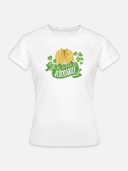 Gebrauchtwarenladen Glücksgriff Second Hand Shop - Frauen T-Shirt - Weiß