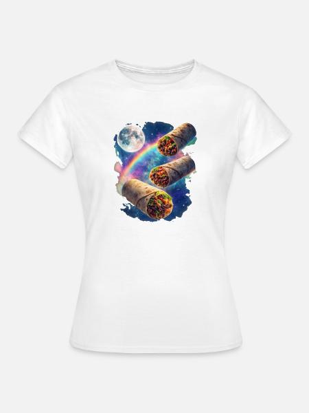 Kosmos Burrito Galaxy - Frauen T-Shirt - Weiß