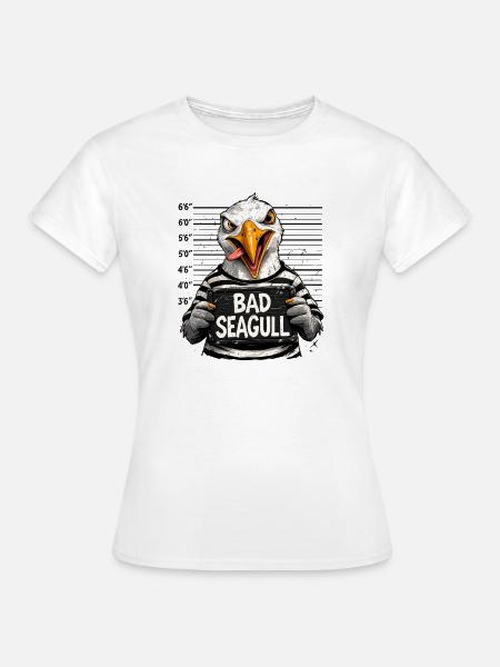 Böse Möwe Spruch Norddeutscher Humor - Frauen T-Shirt - Weiß