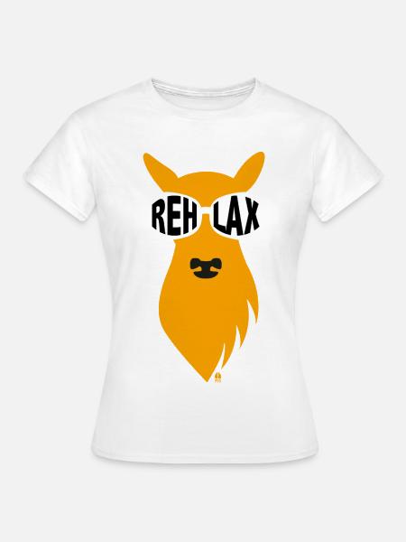Reh-Mama mit Sonnenbrille - sonnengelb - Frauen T-Shirt - Weiß