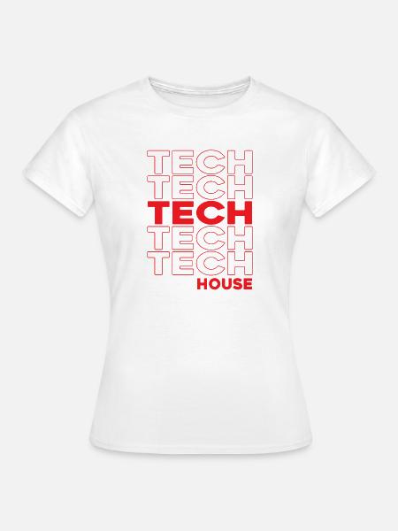 Tech House Neon-Stacks - Frauen T-Shirt - Weiß