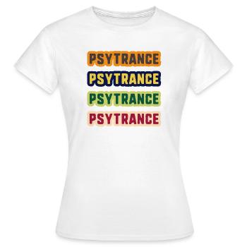 Psytrance-Farbstack - Frauen T-Shirt - Weiß - Vorne - AI Model Female 172 dark (172cm)