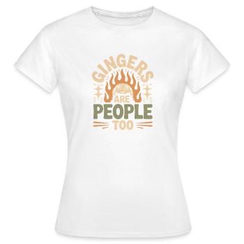 Gingers Are People Too - Women's T-Shirt - white - Front - AI Model Female 172 dark (172cm)