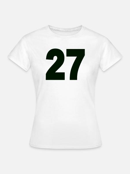 Zahl 27  - Frauen T-Shirt - Weiß