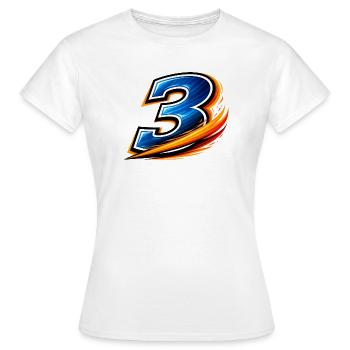 Équipe des joueurs défensifs numéro 3 de football - T-shirt Femme - blanc - Devant - AI Model Female 172 dark (172cm)