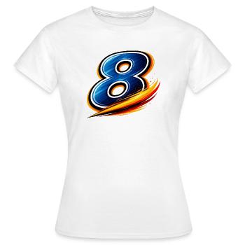 Numéro 8 Maillot de football Milieu de terrain polyvalent - T-shirt Femme - blanc - Devant - AI Model Female 172 dark (172cm)