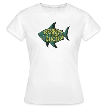 Respektiert die Einheimischen Fischtee - Frauen T-Shirt - Weiß - Vorne - AI Model Female 172 dark (172cm)