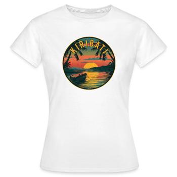 Entdecken Sie das tropische Inselparadies Kiribati - Frauen T-Shirt - Weiß - Vorne - AI Model Female 172 dark (172cm)
