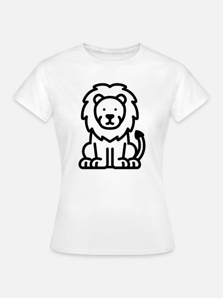 Löwe - Frauen T-Shirt - Weiß