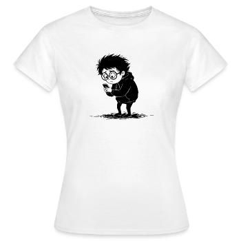 Enfant Hoodie Smartphone Solitude Manga - T-shirt Femme - blanc - Devant - AI Model Female 172 dark (172cm)