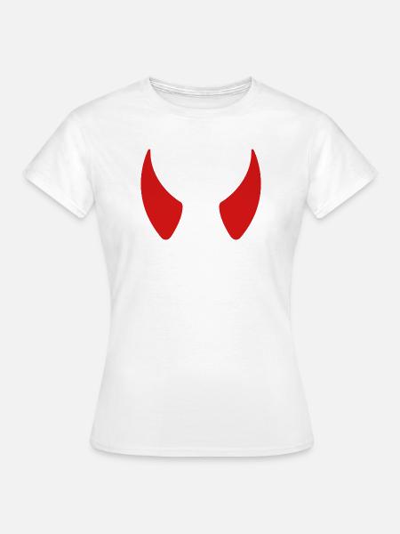Teufelshörner - Frauen T-Shirt - Weiß