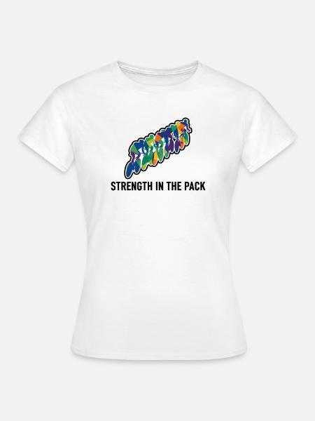Pack-Power-Cycling - Frauen T-Shirt - Weiß