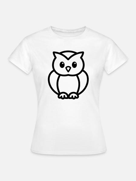 Eule - Frauen T-Shirt - Weiß