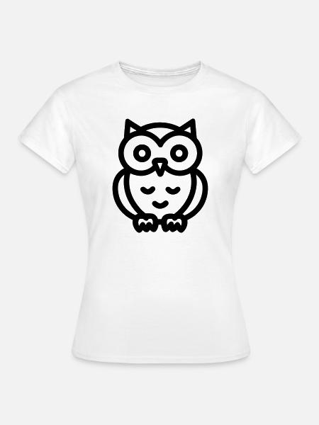 Eule - Frauen T-Shirt - Weiß
