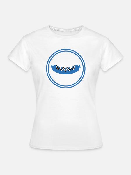 Bratwurst Wurst Kreis Emblem - Frauen T-Shirt - Weiß