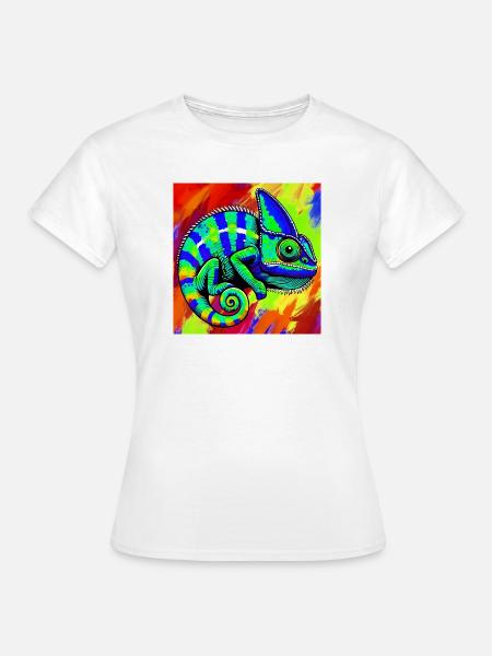 Chamäleon - Frauen T-Shirt - Weiß