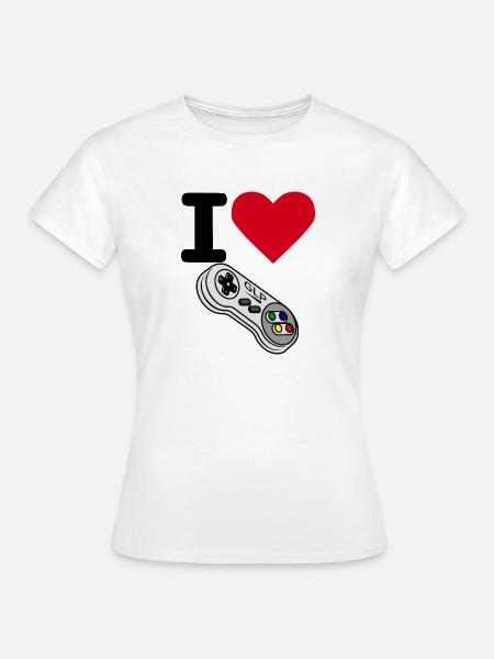 I Love GLP Retro Gamer Controller - Frauen T-Shirt - Weiß