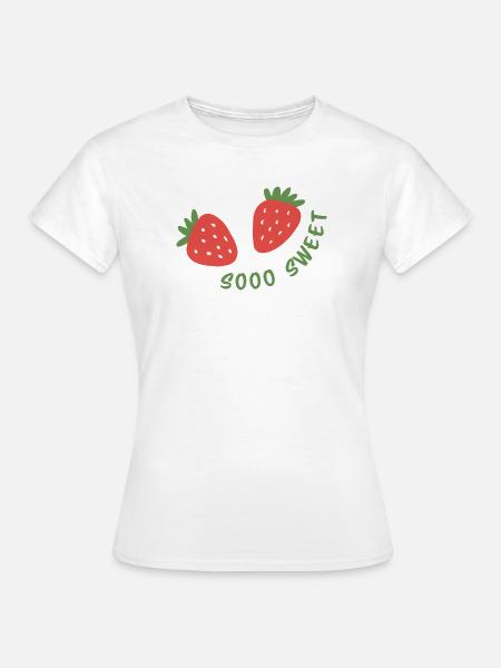 Sooo süßes Erdbeer-Design - Frauen T-Shirt - Weiß