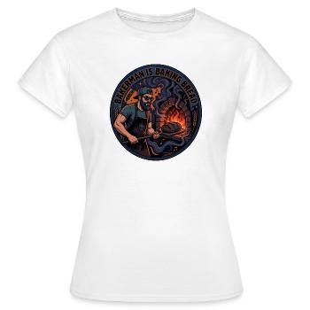 Master baker at the oven - Women's T-Shirt - white - Front - AI Model Female 172 dark (172cm)